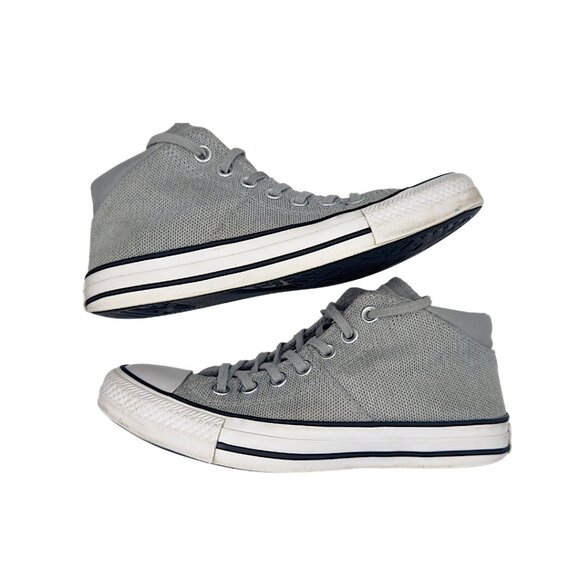 Converse Chuck Taylor All Star Mid Sneakers | Gray Mesh Canvas | Women’s 7 - Picture 7 of 10